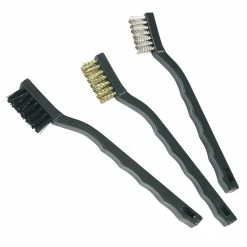 TOLEDO Cleaning Brush Set 3 Pc. Nylon, Brass & Steel