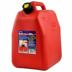 SCEPTER 25L Red Plastic Fuel Can W/ Pourer FUE6346
